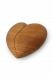 Mini companion heart urn made from satin-oiled cherry wood