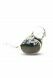 Crystal glass mini urn 'Bird' black