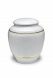 Keepsake urn porcelain with gold-coloured stripe