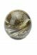 Crystal glass keepsake urn 'Elements' marble brown