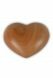 Keepsake urn for ashes 'Heart' satined cherry