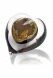 Heart shaped glass keepsake urn with 24 carat gold flakes