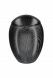 Oak cremation urn for ashes black with silver patina