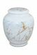 Porcelain cremation urn for ashes 'Classica' | Carrara marble with gold-colored veins
