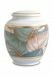 Porcelain cremation urn for ashes 'Classica' | Colored leaves with gold-colored edges