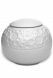 Porcelain cremation urn 'Moon' matte white