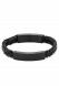 Braided leather cremation ash holder bracelet black