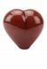 Heart shaped glass keepsake urn red