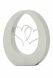 Stainless steel keepsake urn 'Oval Hearts'