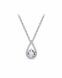 Silver memorial necklace Teardrop with zirconia