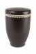 Metal cremation ash urn black with strap