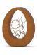 Corten steel adult cremation (companion) urn 'Teddy bear'