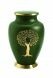 Brass cremation urn for ashes 'Tree of life'