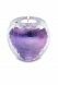 Crystal glass candle holder keepsake urn crackle lilac