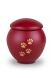 Brown pet urn with gold coloured paws