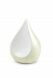 Cremation ashes keepsake urn 'Teardrop' ivory and white