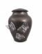 Antracite crystal glass cremation urn with butterflies