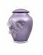 Purple crystal glass cremation urn with butterflies