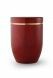 Alder wood cremation urn with brushed gold stripe red