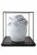 Porcelain cremation urn for ashes 'Princess Glossy White'