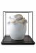 Porcelain cremation urn for ashes 'Princess Pure Gold Stardust'