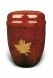 Steel cremation urn 'Maple' red/brown