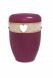Biodegradable cremation ashes urn 'Jute decoration and with heart' with certificate