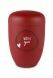 Metal cremation urn for ashes red 'With you'