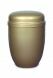 Gold coloured cremation urn made from steel