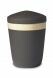 Black metal funeral urn
