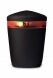 Black metal/steel funeral urn