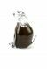 Crystal glass keepsake ashes urn 'Dog' brown