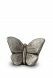 Ceramic art keepsake urn for ashes Butterfly | silver grey