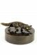 Fox cremation ashes urn bronzed