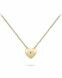 Yellow gold plated memorial necklace Heart made from silver