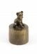 Yorkshire terrier funeral urn bronzed