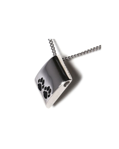 Silver (925) Pet Ashes Pendant 'Dog paws'