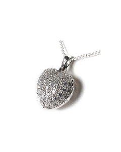 Cremation Pendant for Ashes Heart 925 silver