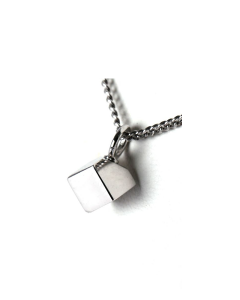 Cremation Pendant for Ashes 'Cube' 925 silver
