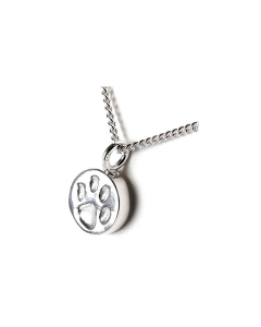 Pet Cremation Pendant for Ashes with paw | 925 silver