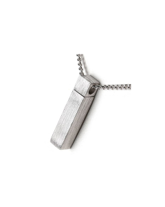 Bar shaped Cremation Pendant for Ashes 925 silver