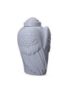 Ceramic cremation ashes urn 'Wings' in several colours