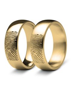Fingerprint ring made of gold