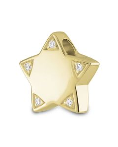 Yellow golden Ash jewel pendant star with brilliant