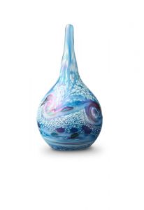 Teardrop crystal glass keepsake ashes urn 'Elements'