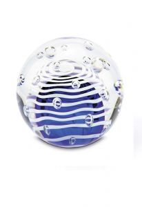 Crystal glass keepsake urn 'Drop'