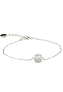 Silver bracelet zirconia stones with ash element