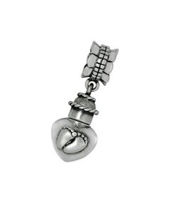 Silver ashes charm 'Baby feet' for Pandora bracelet