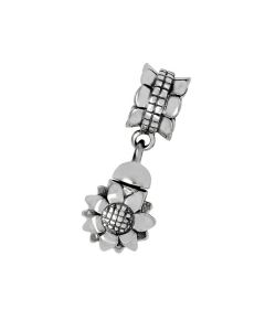 Silver ashes charm 'Sunflower' for Pandora bracelet