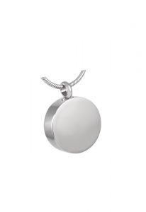 Stainless steel ashes pendant 'Round'
